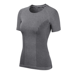 T-shirt décontracté respirant à manches courtes et col rond en coton 100 % à séchage rapide pour femme, coupe ajustée, couleur unie, tendance et très vendu, collection Printemps - Product Image 5