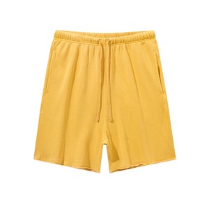 Shorts Bermuda pour homme, couleur unie gris, cordon de serrage, décontractés, taille moyenne, respirants, en coton - Product Image 2