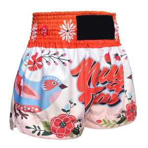Proveedor de pantalones cortos de boxeo Muay Thai de satén al por mayor, pantalones cortos tailandeses de cintura alta, fábrica, impresión por sublimación, ligeros - Product Image 4