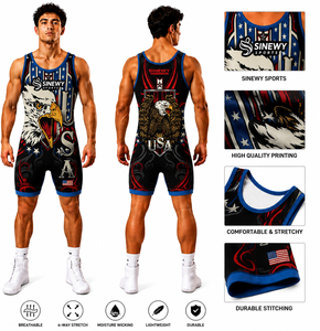 High Quality Camo <b>Weightlifting</b> Adult Sets Customizable Front/Back Sublimation Stretch Sportswear Wrestling <b>Singlet</b> - Product Image 1