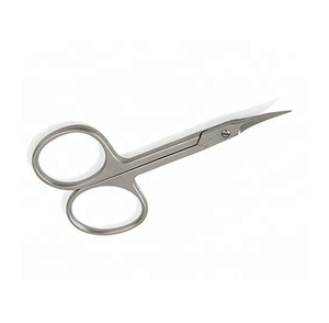 Ciseaux à cuticules professionnels en acier inoxydable, lame droite et affûtée, manche rond, outil de manucure durable pour adultes, en gros. - Product Image 6