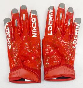 Custom Silicone <b>Printed</b> American Football <b>Gloves</b> Sticky Grip Adjustable Velcro Strap Adult Unisex Training Sports <b>Gloves</b> - Product Image 3