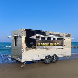 Camion de cuisine mobile entièrement équipé pour la vente de snacks, hot-dogs, hamburgers, glaces et autres plats rapides. - Product Image 1