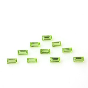 Peridoto verde natural, corte baguette rectangular facetado, piedras preciosas sueltas calibradas, cuentas de peridoto para la fabricación de joyería, venta al por mayor. - Product Image 2