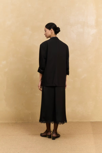 Regular Sleeve Buttons Loose Breathable Straight Side Slit Simple Yarn Dyed Stripes Front Logo Summer Casual Dresses - Product Image 4