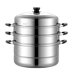 Casserole vapeur multi-niveaux multifonction écologique de qualité supérieure, construction en acier inoxydable, couvercle en acier inoxydable, chauffage rapide au gaz - Product Image 3