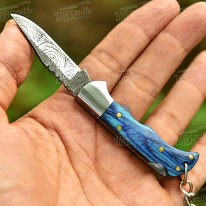 Damascus Steel Folding Knife Professional Outdoor <b>Small</b> Folding Pocket Knife Wholesale 2026 New Design Outdoor Camping Knife - Product Image 6