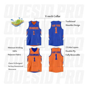 Maillot de basket-ball personnalisé pour hommes, vêtements de sport, chemises et hauts athlétiques à séchage rapide, conçus pour l'entraînement en équipe, la compétition et la pratique - Product Image 2