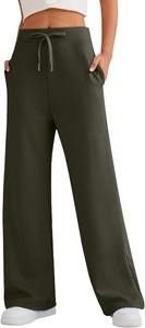 Pantalon droit pour femme AMIB SPORTS, qualité supérieure, respirant, confortable, en velours et coton mélangé, taille haute élastique - Product Image 6