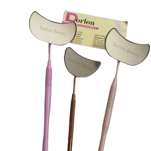 Dorlon Rose Gold Trending Style Stainless Steel Eyelash Inspection/<b>Makeup</b> <b>Mirror</b> with Best Custom Logo <b>Magnifying</b> Feature - Product Image 1