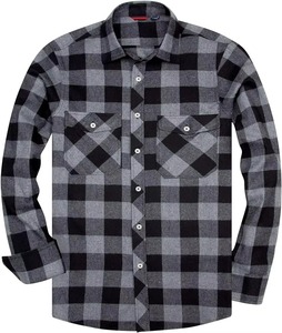 เสื้อเชิ้ตผ้าสักหลาดแบบกระเป๋าคู่ เสื้อเชิ้ตผ้าสักหลาดแบบมีกระเป๋าหน้าอก เสื้อเชิ้ตผ้าสักหลาดแบบมีปก เสื้อเชิ้ตผ้าสักหลาดแบบติดกระดุม เสื้อเชิ้ตผ้าสักหลาดแบบหางยาว - Product Image 3