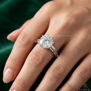 Anillo de Compromiso Clásico con Diamante de Laboratorio de Corte Redondo, Diseño de Cuerda Trenzada, Oro Rosa de 14K, Anillo de Boda para Mujer, Certificado IGI - Product Image 5