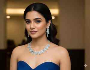 Conjunto de collar de latón de la mejor calidad con acabado en tono plateado para bodas y ocasiones formales disponible para la venta. - Product Image 1