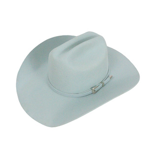 <b>Light</b> Blue Wool Silk Screen Sublimation Printed Striped Cowboy <b>Hat</b> Unisex Adult Casual Beach Spring Summer 56-58CM Wide Brim - Product Image 1