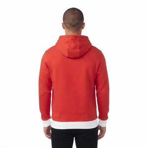 Saar Industries Men's Red <b>Fleece</b> <b>Hoodie</b> with White Pocket and Logo Print Casual Loose Fit Winter Wear Anti-Pilling - Product Image 3