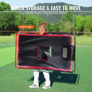 Red de Rebote 2 en 1 para Práctica de Bateo y Lanzamiento de Béisbol y Sóftbol, 3.5 x 4.5 pies, Equipo de Retorno de Lanzamiento - Product Image 6