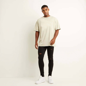 T-shirts personnalisés pour hommes, décontractés, surdimensionnés, 100% coton, 220 g/m², respirants, grande taille, impression sérigraphique - Product Image 6