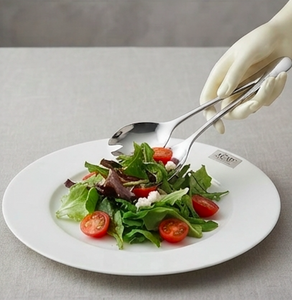 Royal Quality Stainless Steel Signature Salad <b>Server</b> With Glossy Silver Polished Kitchenware For Household Restaurants Cafe - Product Image 6