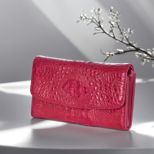 Mayorista Bolso de Mano de Piel de Cocodrilo para Mujer Tamaño 19x10x2,5 cm Marca Luxali Cartera de Mujer Monedero de Señora Personalizado - Product Image 2