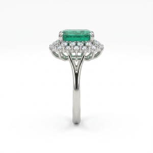 Bague de fiançailles minimaliste en platine et diamants AMI JEWELS AJ-1127, certification IGI, élégante, simple, scintillante, de luxe, pour mariage - Product Image 2