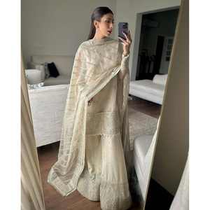 ชุด Sharara งานด้วยมือที่สวยงามของผู้หญิงสำหรับงานปาร์ตี้ - Product Image 2