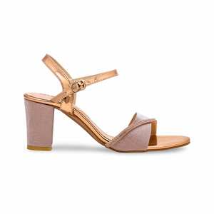Peach Fancy <b>Heeled</b> <b>Sandals</b> Model FN5967 - Product Image 4