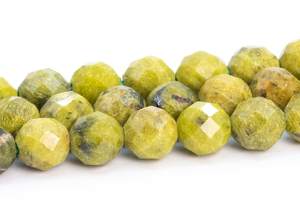 ลูกปัดสีเหลืองเขียวเทอร์ควอยซ์ ลูกปัดพลอยทรงกลมเหลี่ยมเพชรพลอย ลูกปัดแบบหลวม ขายส่งจำนวนมาก สำหรับทำเครื่องประดับ - Product Image 4