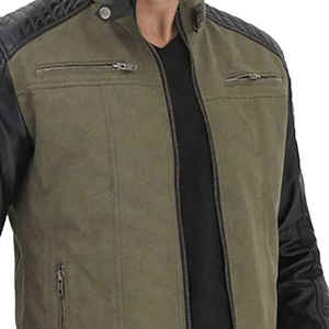 Chaquetas de cuero personalizadas con logotipo de alta calidad para hombre y ropa exterior de moda de color sólido y nuevo estilo de alta calidad - Product Image 6