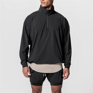 Ropa Deportiva de Gimnasio, Camiseta Deportiva de Nailon para Hombre, Sudadera con Cierre de 1/4, Sudadera con Cierre de Cremallera para Hombre, Deportiva, 2026, OEM - Product Image 4