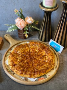 Hummingbird Haven Pizza Platter Personalized Pizza Lover Gift <b>Wooden</b> Dish Patio Furniture Snack Plate Divided Food - Product Image 3