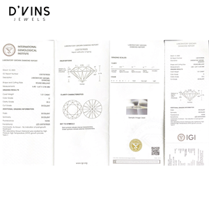 Diamantes de Color D, Corte Brillante, Cultivados en Laboratorio HPHT CVD, de D'vins Jewels, 0.5ct, 1ct, 1.5ct, 2ct, 3ct, Venta al Por Mayor para la Fabricación de Joyas - Product Image 4