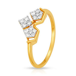 Anillo de Diamantes de Oro Amarillo para Mujer, Corte Brillante Redondo, Anillo de Compromiso de Lujo - Product Image 1