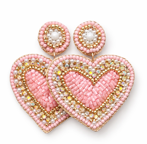Dernières Créations : Boucles d'Oreilles Pendantes Brodées à la Main avec Perles, Accessoire d'Oreille Tendance Luxe Léger pour Mariage - Product Image 6