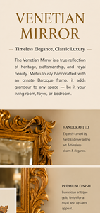 Venetian Victorian <b>Rectangle</b> Wood Square Long Full <b>Wall</b> <b>Mirror</b> Etched Floral Beveled Frame Antique Silver Full Length Decorative - Product Image 2