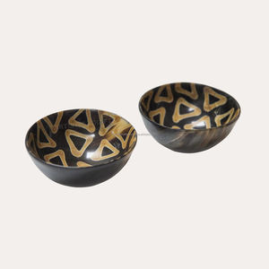 Cuenco de cuerno natural de gran tamaño hecho a mano Plato de servicio artístico único Sin BPA Desechable ligero y duradero - Product Image 4