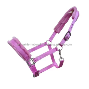 Halter en nylon de qualité supérieure pour chevaux entièrement réglable avec rembourrage en fourrure polaire épaisse PP Halter en nylon PP - Product Image 1