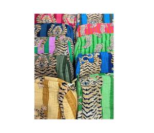 Animal Printed Cotton Quilted Toiletry Sets Handmade Boho 3 Piece Cosmetic Pouch Bags for Her - Product Image 5