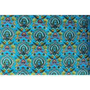 Tissu en coton imprimé à la main indien, écologique, de poids moyen, à motifs floraux multicolores, pour rideaux et décoration intérieure - Product Image 5