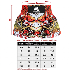 Shorts de Muay Thai unisexes de qualité supérieure, imprimés en sérigraphie, respirants, 100% polyester, avec motif Dragon Tigre, logo personnalisé pour le kickboxing - Product Image 5