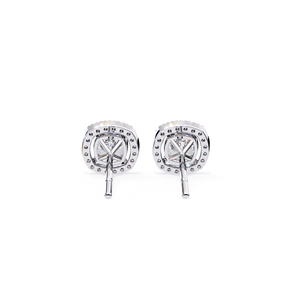 REYES – boucles d'oreilles classiques en argent Sterling 925, coupe coussin, 1.5 Carat, VVS, Moissanite, pour femmes, Hip Hop, usage quotidien, bijoux fins - Product Image 4