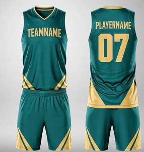 Maillot de basket-ball pour hommes personnalisé par sublimation, conception OEM, séchage rapide, respirant, 100% polyester, uniforme de basket-ball universitaire, logo d'équipe - Product Image 3