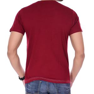 Camiseta de Manga Corta con Cuello Redondo para Hombre, Corte Regular, Color Sólido, Tejido de Punto Jersey, Ropa Casual - Product Image 2