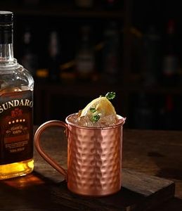 Verre à vin de luxe en cuivre martelé avec paille, sans BPA, pour cocktails, whisky, bière, jus et usage quotidien - Product Image 2