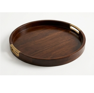 Plateau de service à sushi classique en bois d'acacia avec tiroir de rangement pour ustensiles, plat poli pour la manipulation des aliments, pour la maison et la restauration - Product Image 3