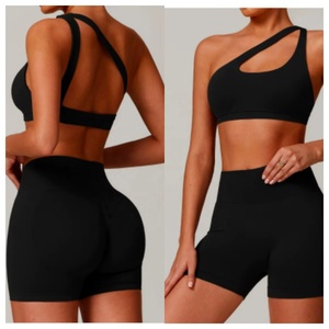 Ropa Deportiva de Pilates Personalizada de Alta Calidad, Ropa Deportiva para Gimnasio, Ropa Deportiva con Cintura Alta Cruzada, Ropa Deportiva para Mujer, Conjunto de Yoga - Product Image 3