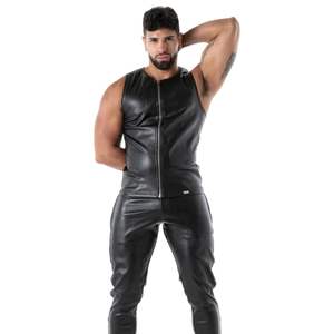 Jupe de clubbing sexy et audacieuse pour homme, style gladiateur, imprimé animal, aspect cuir, noir - Product Image 3