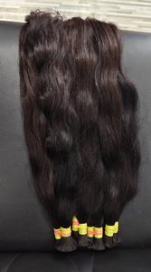 Extensions de cheveux du temple de haute qualité exceptionnelles cheveux ondulés indiens vierges naturels vrais cheveux Remy de donneur unique - Product Image 5