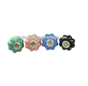 Boutons de melon en céramique de couleurs mélangées Poignée et traction Inde [CK 122] - Product Image 2