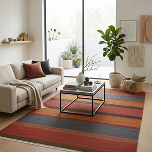 พรมปูพื้น DECORDEC แบบสั่งทำพิเศษ เป็นมิตรกับสิ่งแวดล้อม ไม่ลื่น ผลิตจากขนสัตว์สีขาวงาช้าง ขนยาวปานกลาง ลายดอกไม้  ถักทอด้วยมือ หนานุ่ม ทันสมัย - Product Image 4