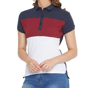 Chemises polo pour femmes tendance de haute qualité, couleur beige, coton, meilleur tissu, t-shirt polo pour femmes - Product Image 1